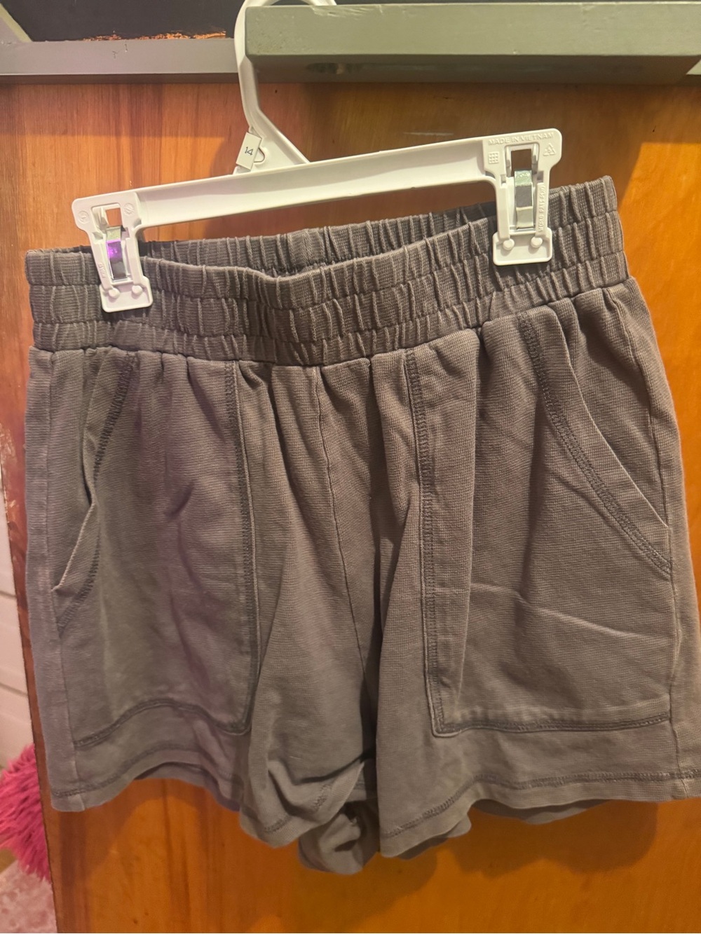 OGL Women's Gray Elastic-Waist Athletic Shorts